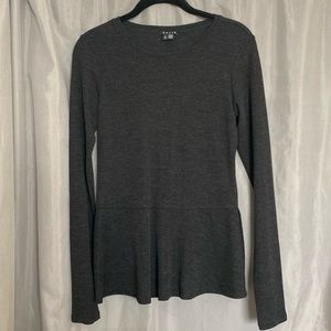 Dark Grey Merino Wool Theory Top Size Small GUC